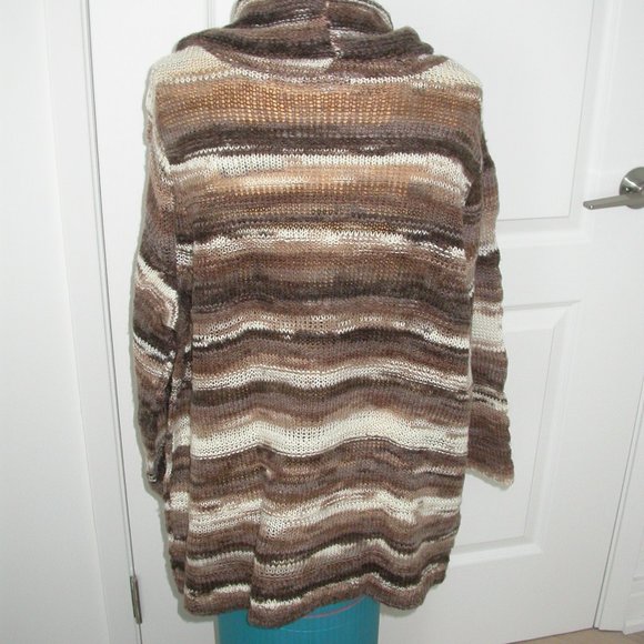 Taupe and 2 Browns Striped Loose Knit Sweater - Picture 6 of 6